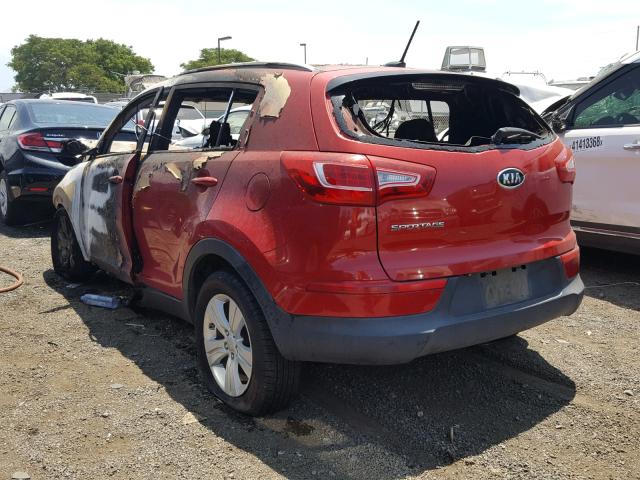 KNDPB3A26C7187704 - 2012 KIA SPORTAGE B RED photo 3