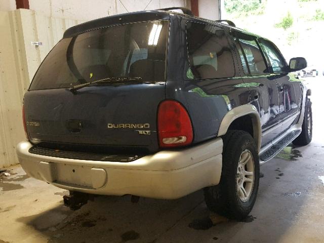 1D4HS58N23F591835 - 2003 DODGE DURANGO SL BLUE photo 4