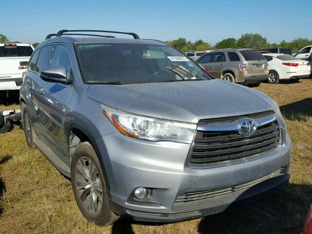 5TDKKRFH5GS166400 - 2016 TOYOTA HIGHLANDER SILVER photo 1