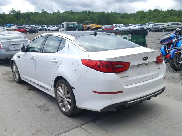 5XXGR4A63FG372521 - 2015 KIA OPTIMA SX WHITE photo 3