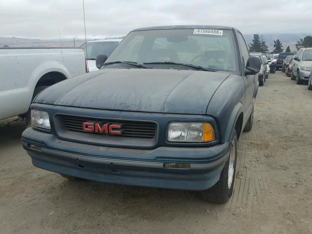 1GTCS1446V8503910 - 1997 GMC SONOMA GREEN photo 2