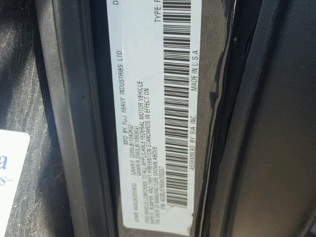 4S3BL676684205257 - 2008 SUBARU LEGACY GT GRAY photo 10