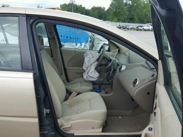 1G8AJ55F57Z188512 - 2007 SATURN ION LEVEL GOLD photo 5