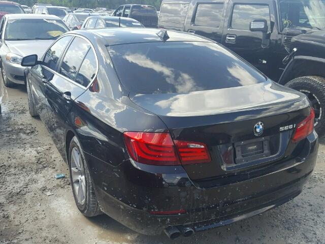 WBAXG5C51DDY34062 - 2013 BMW 528 BLACK photo 3