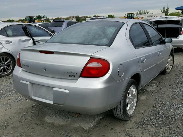 1B3ES56C15D110104 - 2005 DODGE NEON SXT GRAY photo 4