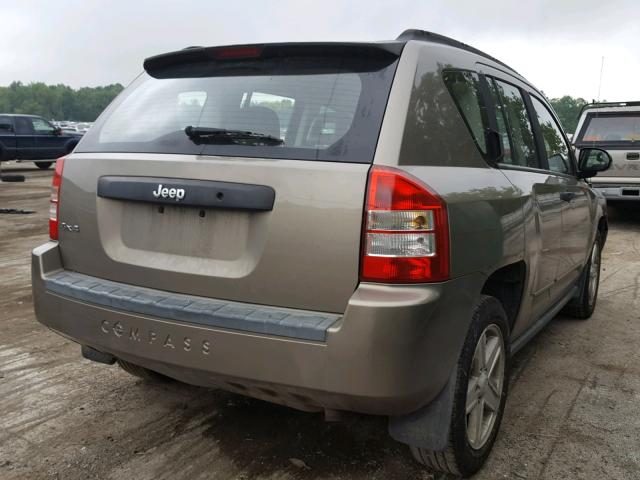 1J8FF47W08D557501 - 2008 JEEP COMPASS SP TAN photo 4