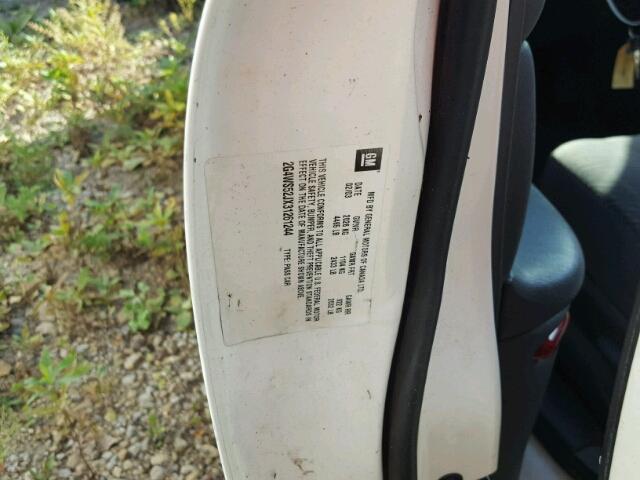 2G4WS52JX31261244 - 2003 BUICK CENTURY CU WHITE photo 10