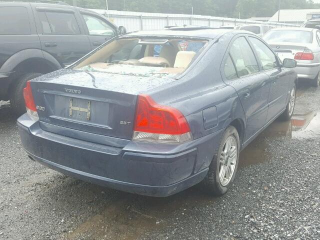 YV1RS592662553813 - 2006 VOLVO S60 2.5T BLUE photo 4