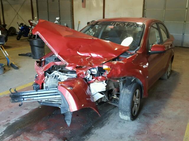 KL1TD56698B071862 - 2008 CHEVROLET AVEO BASE Марун фото 2