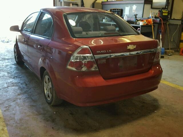 KL1TD56698B071862 - 2008 CHEVROLET AVEO BASE Марун фото 3