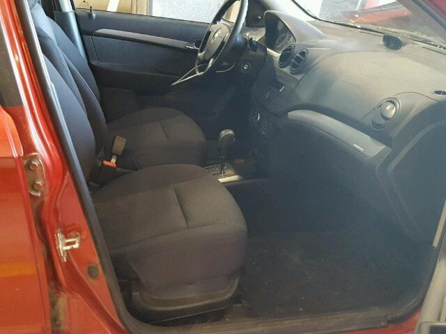 KL1TD56698B071862 - 2008 CHEVROLET AVEO BASE Марун фото 5