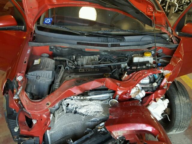 KL1TD56698B071862 - 2008 CHEVROLET AVEO BASE Марун фото 7