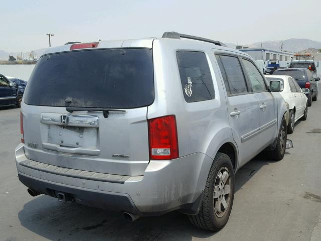 5FNYF3H90BB017634 - 2011 HONDA PILOT TOUR SILVER photo 4