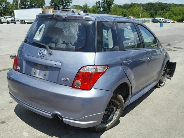 JTKKT624865005857 - 2006 TOYOTA SCION XA BLUE photo 4