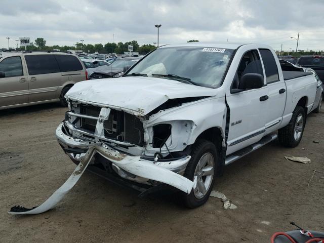 1D7HU182X8S563744 - 2008 DODGE RAM 1500 WHITE photo 2