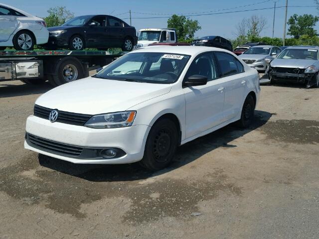 3VW2K7AJ2BM089375 - 2011 VOLKSWAGEN JETTA BASE თეთრი ფოტო 2