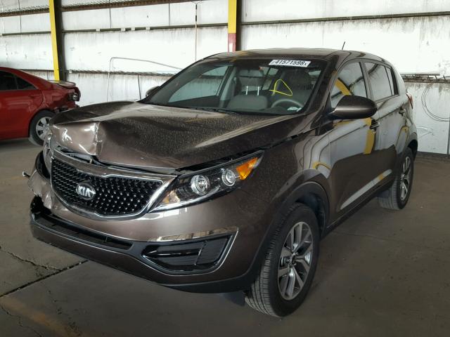 KNDPB3AC1E7582076 - 2014 KIA SPORTAGE B BROWN photo 2