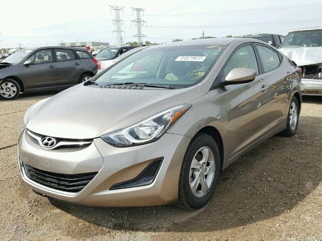 5NPDH4AE9EH476012 - 2014 HYUNDAI ELANTRA SE BROWN photo 2