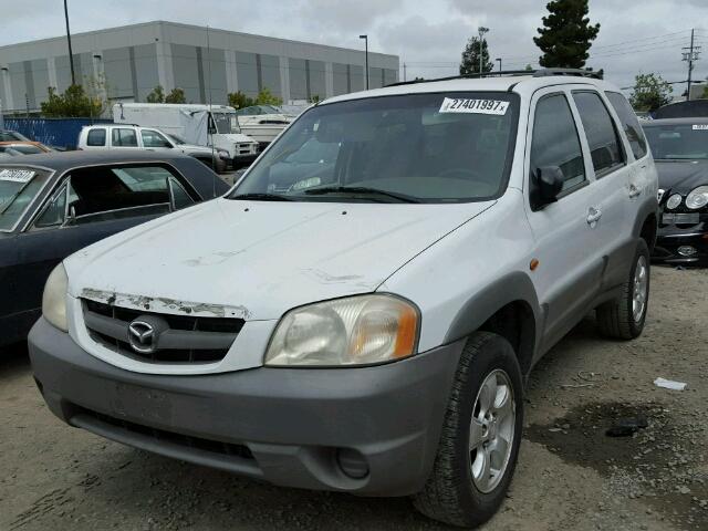 4F2YU07111KM10625 - 2001 MAZDA TRIBUTE DX WHITE photo 2