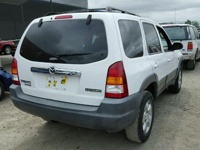 4F2YU07111KM10625 - 2001 MAZDA TRIBUTE DX WHITE photo 4