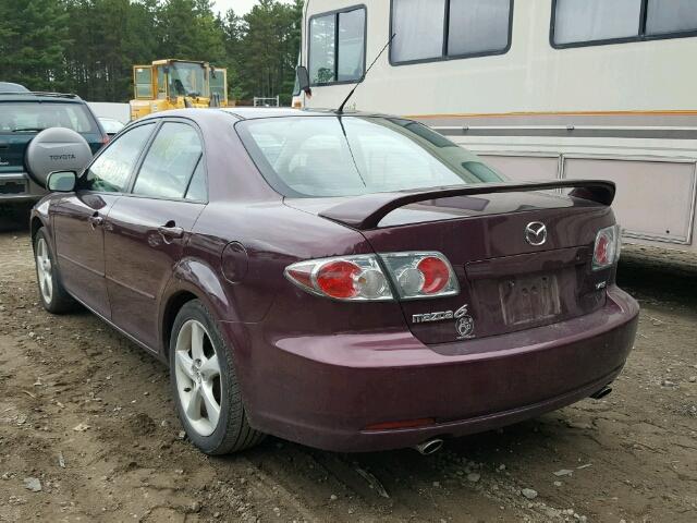 1YVHP80DX65M46887 - 2006 MAZDA 6 S MAROON photo 3