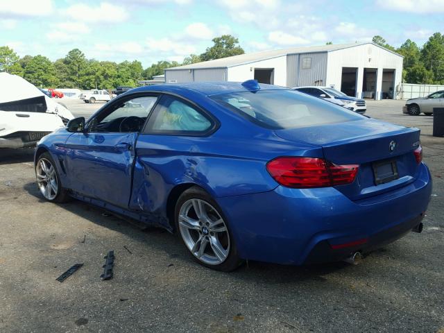 WBA3R1C52GK529381 - 2016 BMW 435 I BLUE photo 3