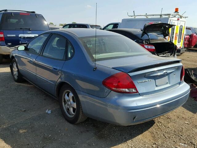 1FAHP53U17A206402 - 2007 FORD TAURUS BLUE photo 3