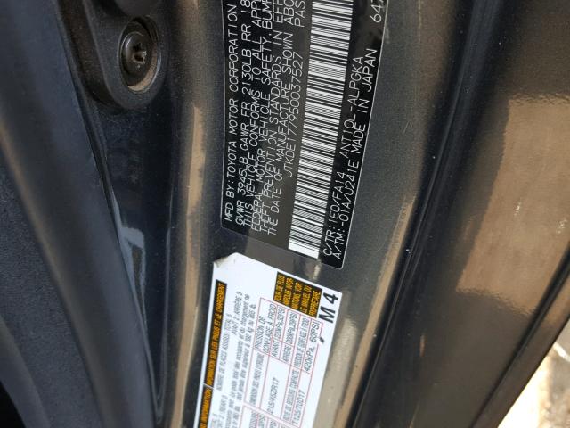 JTKDE177950037527 - 2005 TOYOTA SCION TC 石墨色 照片 10