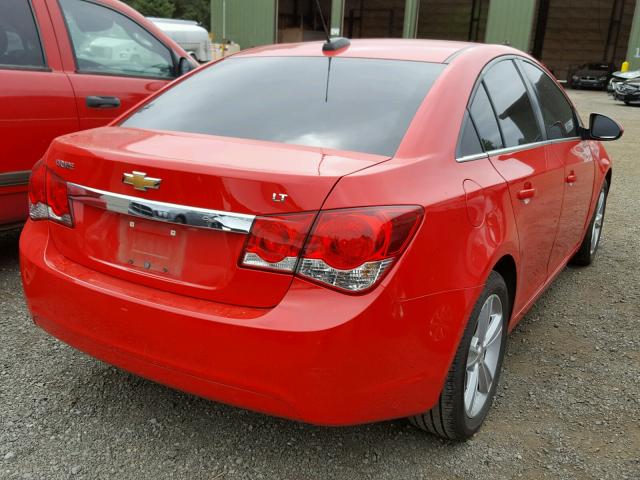 1G1PE5SBXF7127407 - 2015 CHEVROLET CRUZE LT RED photo 4