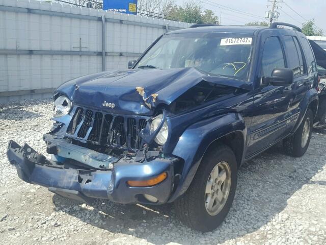 1J4GL58K94W101009 - 2004 JEEP LIBERTY LI BLUE photo 2