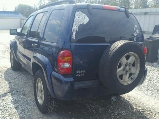 1J4GL58K94W101009 - 2004 JEEP LIBERTY LI BLUE photo 3