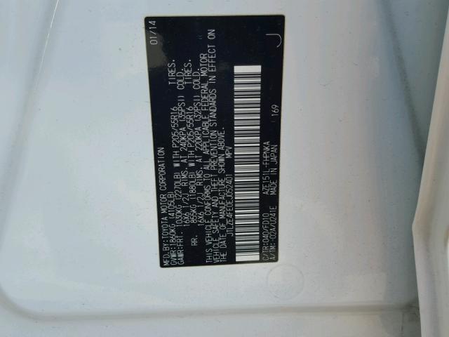 JTLZE4FE0EJ052401 - 2014 TOYOTA SCION XB Ақ фото 10