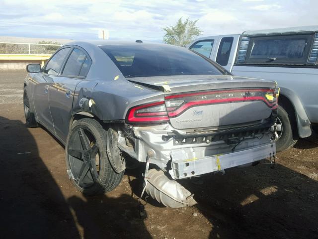 2C3CDXBG5FH840014 - 2015 DODGE CHARGER SE SILVER photo 3