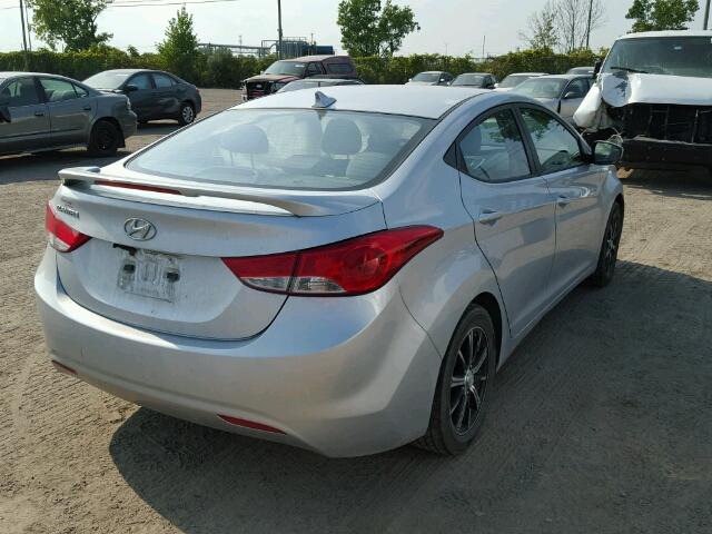 5NPDH4AE0CH088857 - 2012 HYUNDAI ELANTRA SILVER photo 4