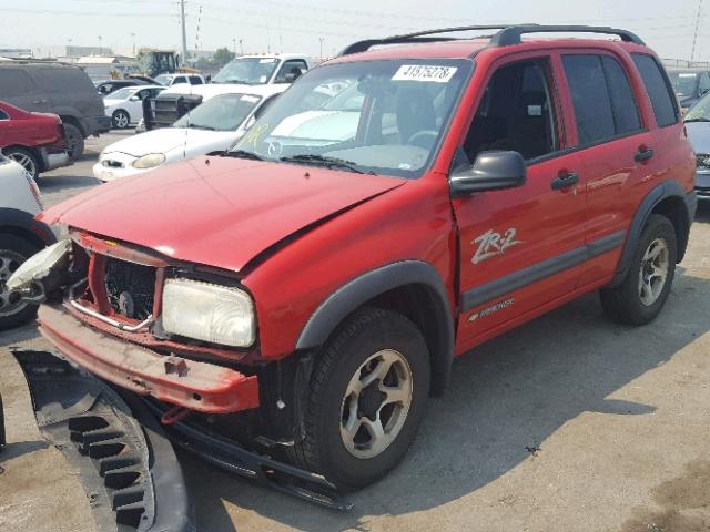 2CNBJ734136937041 - 2003 CHEVROLET TRACKER ZR RED photo 2