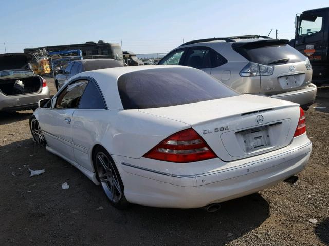 WDBPJ75JX2A026896 - 2002 MERCEDES-BENZ CL 500 WHITE photo 3