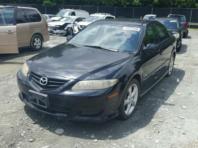 1YVHP80D755M13571 - 2005 MAZDA 6 S BLACK photo 2