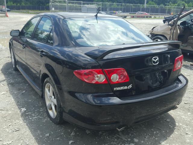 1YVHP80D755M13571 - 2005 MAZDA 6 S BLACK photo 3