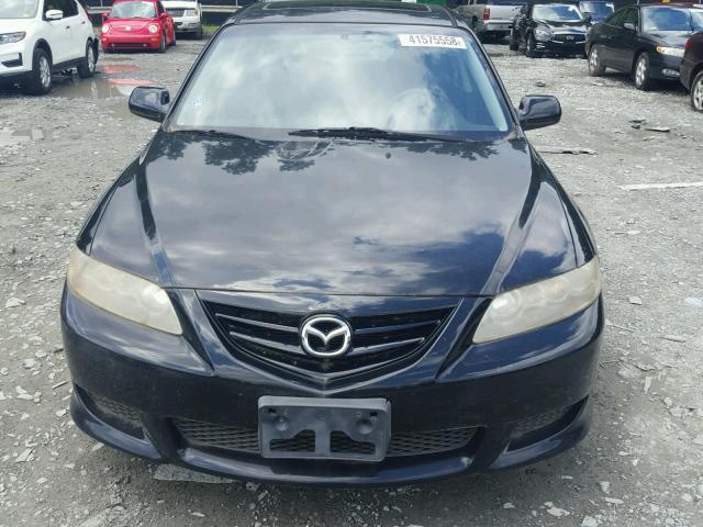 1YVHP80D755M13571 - 2005 MAZDA 6 S BLACK photo 9