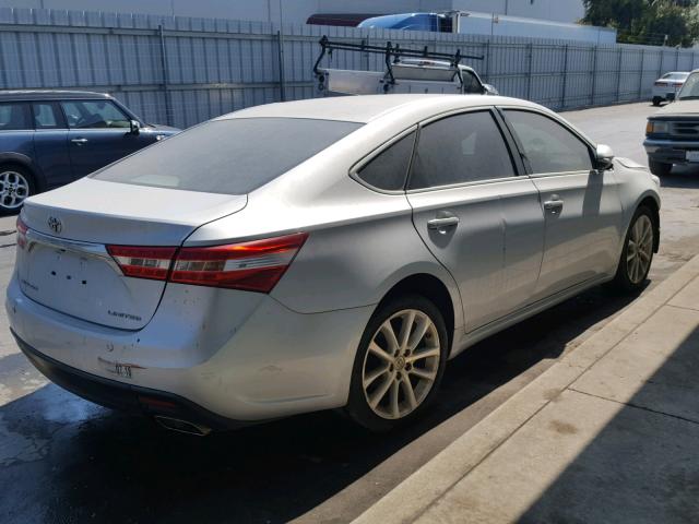 4T1BK1EB4EU098223 - 2014 TOYOTA AVALON BAS SILVER photo 4