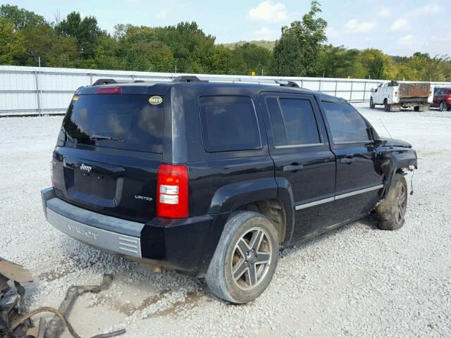 1J8FT48W18D789323 - 2008 JEEP PATRIOT LI BLACK photo 4