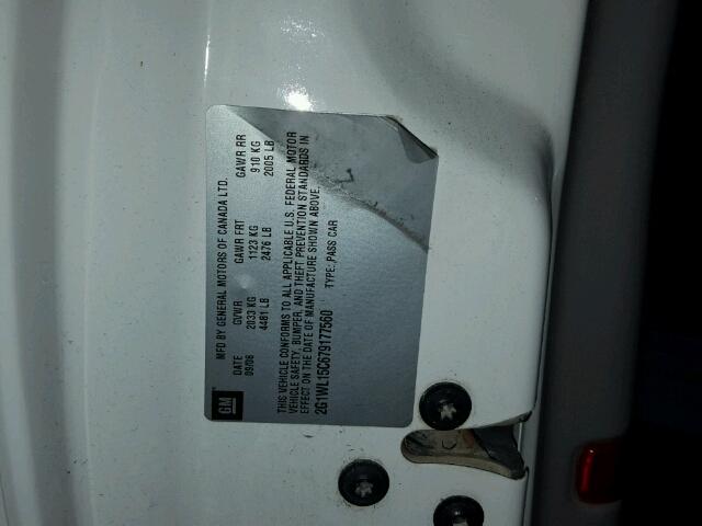 2G1WL15C679177560 - 2007 CHEVROLET MONTE CARL 白色 照片 10