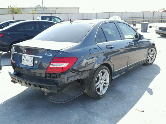 WDDGF4HB2EA953438 - 2014 MERCEDES-BENZ C 250 GRAY photo 4