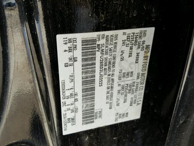 5LMFU28R03LJ03525 - 2003 LINCOLN NAVIGATOR BLACK photo 10