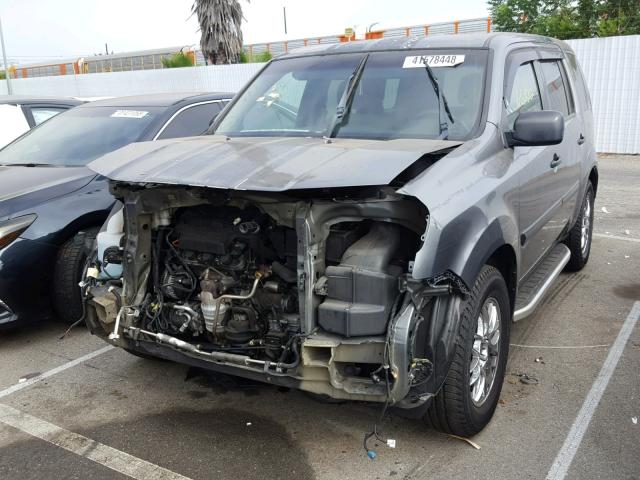 5FNYF38219B025562 - 2009 HONDA PILOT LX GRAY photo 2