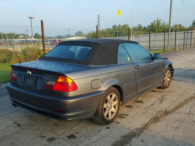 WBABS33462PG85148 - 2002 BMW 325 GRAY photo 4