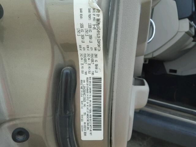 1J8HG58246C139825 - 2006 JEEP COMMANDER 金色 照片 10