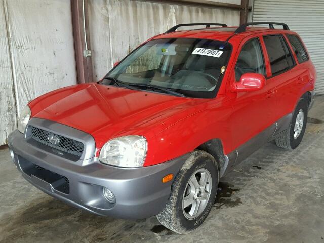 KM8SC13E43U505366 - 2003 HYUNDAI SANTA FE RED photo 2