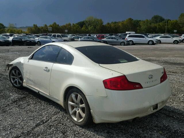 JNKCV54E27M905505 - 2007 INFINITI G35 WHITE photo 3