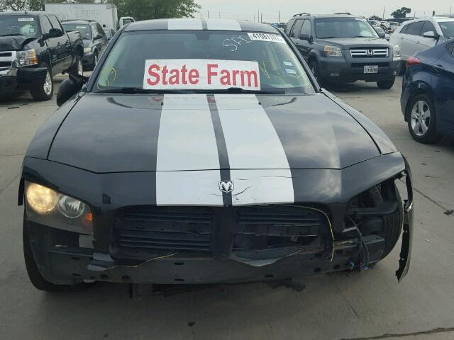 2B3KA43D49H505352 - 2009 DODGE CHARGER BLACK photo 10